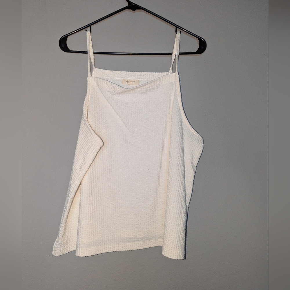 Madewell ivory tank ribbed women's XL 22x18
